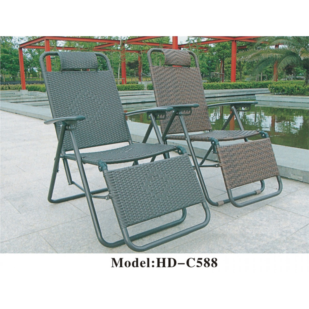 三摺仿藤躺椅(HD-C588)